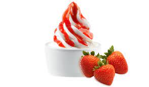 Ice Cream with Strawberry Syrup
